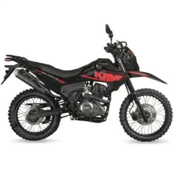 La moto todo terreno KMF ZX 200R, lista para la aventura off road. Disponible en MOTOMUNDO.